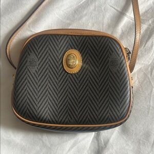 Mark Cross Elegant Black and Tan Crossbody Bag